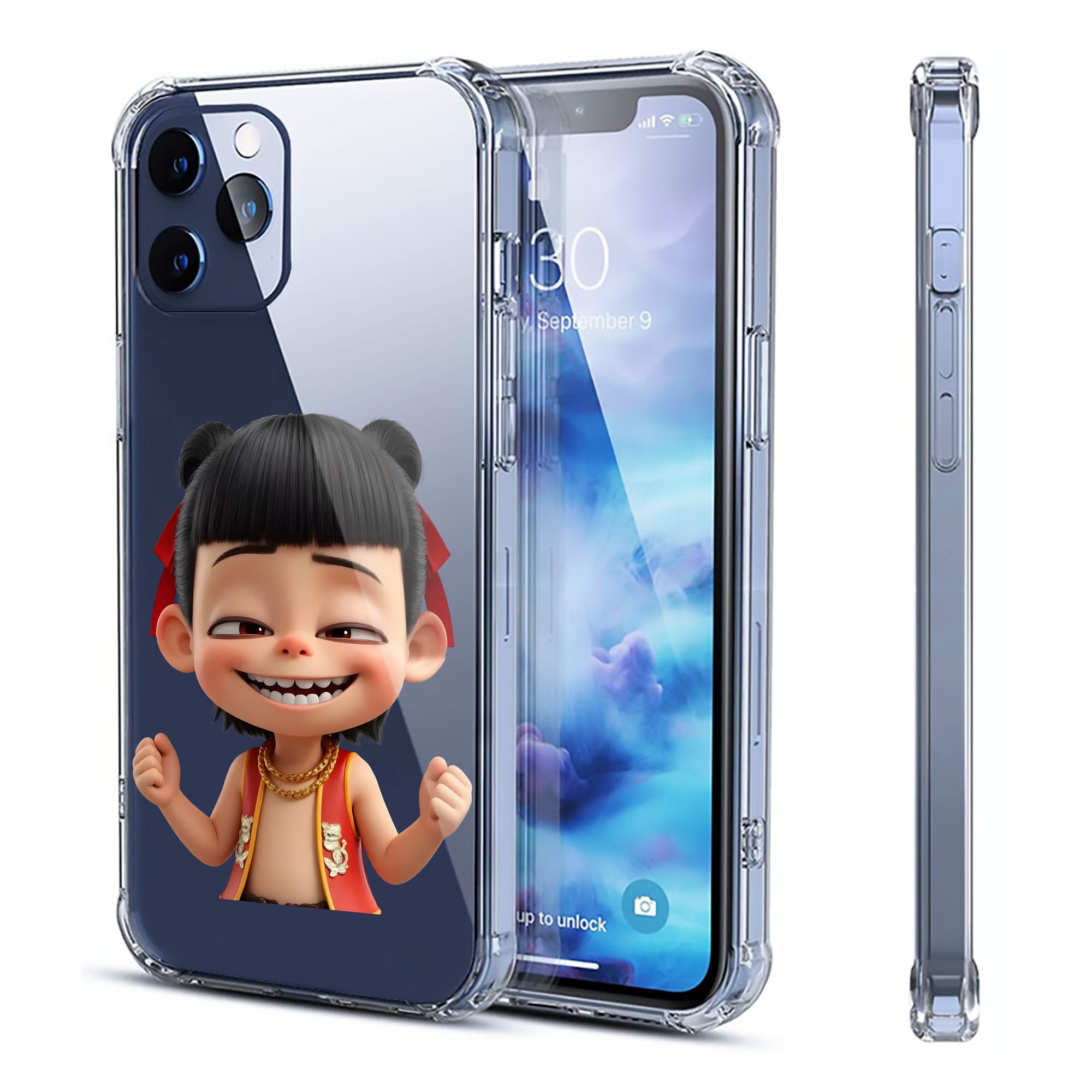 （画像用） Ne Zha 2 ナタ 魔童の大暴れ 【iPhone 12シリーズ対応】透明スマホケース（クリアソフトケース）